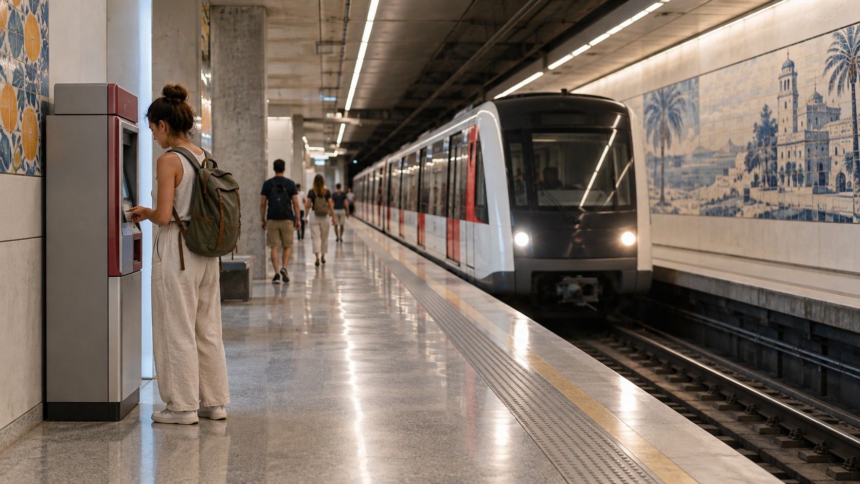 Схема метро и билет Metrovalencia
